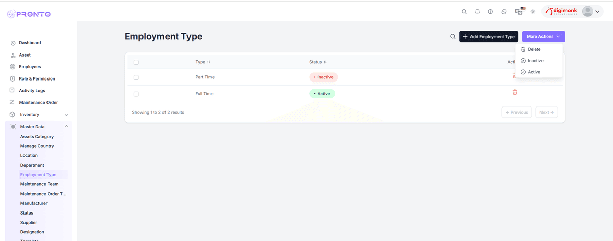 Search Employment Type